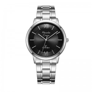 Alexandre Christie AC 8689 Silver Black Man MHBSSBA